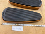 Indian Chief Motorcycle Floorboards Leather trim Polaris Boards OEM Logo Pair!