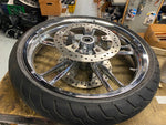 Harley Chrome Enforcer 3.5x21 Front Wheel Tire Rotors Touring Road street Glide!