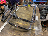 Chrome Saddlebag Guard Rails OEM Harley Logo Touring Ultra Classic 2014^ FLH