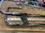Chrome Saddlebag Guard Rails OEM Harley Logo Touring Ultra Classic 2014^ FLH