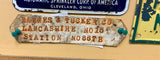 Vtg 20s Barnes Tucker Porcelain Sign Railroad Train Car Station Antique Advertis