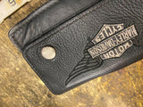 Vtg Harley Davidson Leather Bi fold Wallet Chain Biker Trucker Shovelhead Panhea