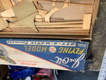 Vtg Joe Ott Flying Battle Plane Kit 45" Spitfire Wood Model Airplane Large Box!