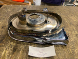 Harley Ironhead Shovelhead Scoop Ram Style Air Cleaner Backing Plate NOS Chrome