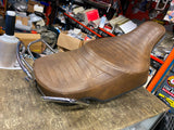 Comfort Flex Seat Harley Shovelhead FLH Electra Glide Buddy Spring Brown Vtg OEM