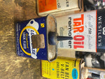 Oil Can Collection Westleys Hopp Military tap magic Kant rust tin Fan belt LOT!