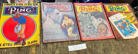 Vtg Lot 1946- 49 The Ring Boxing Magazines Ezzard Charles Joe Louis Advertising!