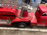 Vtg 1956 Tonka Toys TFD #5 Aerial Hydraulic Extension Ladder Toy Fire Truck!