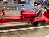 Vtg 1956 Tonka Toys TFD #5 Aerial Hydraulic Extension Ladder Toy Fire Truck!