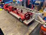 Vtg 1956 Tonka Toys TFD #5 Aerial Hydraulic Extension Ladder Toy Fire Truck!