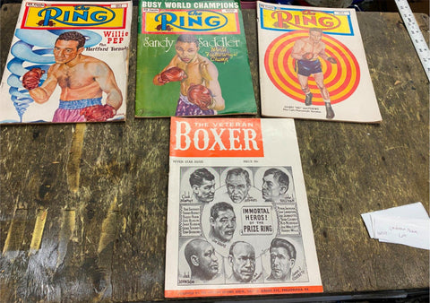 Vtg Lot 1946- 49 The Ring Boxing Magazines Veteran Charles Joe Louis Advertising