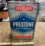 1930's Eveready Prestone Anti-freeze 1 Gallon Can Tin Auto Oil Gas collector!