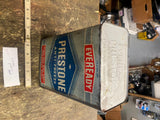 1930's Eveready Prestone Anti-freeze 1 Gallon Can Tin Auto Oil Gas collector!