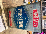1930's Eveready Prestone Anti-freeze 1 Gallon Can Tin Auto Oil Gas collector!