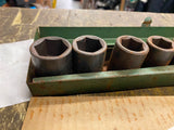 Vtg Japan S&K 1/2 Drive Socket Set tray 7/16-1" Tools Chrome Vandamin Steel Indu