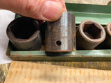 Vtg Japan S&K 1/2 Drive Socket Set tray 7/16-1" Tools Chrome Vandamin Steel Indu