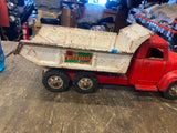 Vtg 1950s  Buddy L Double action Hydraulic Dump Truck Pressed Steel Tin Toy!