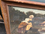 Vtg 1930's Washington Mother Picture Painting Print Framed Antique REvolution!