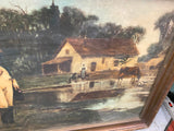 Vtg 1930's Washington Mother Picture Painting Print Framed Antique REvolution!