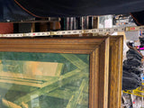 Vtg 1930's Ring! Ring Liberty Bell Picture Painting Print Framed Antique REvolut