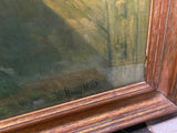 Vtg 1930's Ring! Ring Liberty Bell Picture Painting Print Framed Antique REvolut