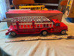 Vtg Buddy L Aerial Ladder Fire engine truck Steel #5451 original Box 60's Minty!