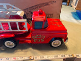 Vtg Buddy L Aerial Ladder Fire engine truck Steel #5451 original Box 60's Minty!