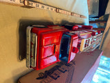 Vtg Buddy L Aerial Ladder Fire engine truck Steel #5451 original Box 60's Minty!