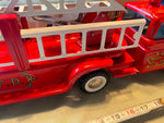 Vtg Buddy L Aerial Ladder Fire engine truck Steel #5451 original Box 60's Minty!