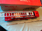 Vtg Buddy L Aerial Ladder Fire engine truck Steel #5451 original Box 60's Minty!