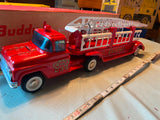 Vtg Buddy L Aerial Ladder Fire engine truck Steel #5451 original Box 60's Minty!