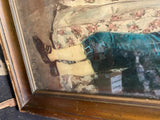 Vtg 1930's George Washington mother ballroom Picture Painting Print Framed Antiq