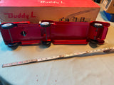 Vtg Buddy L Aerial Ladder Fire engine truck Steel #5451 original Box 60's Minty!