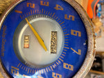 vtg oem Panhead Blue face Speedometer Factory Original Harley Beck Face Works!