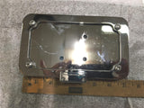 ACCUTRONIX Side Mount License Plate Assembly Chrome w/Bright Led Light Harley