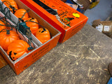 Vtg Jack O lantern Pumpkin Blow Mold String Lights Halloween Decor Set Orig Box!