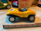 Vtg 1970's Tonka Toy Tin Dune Fun Buggy 7" yellow Car Truck VW