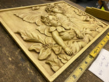 Vtg Resin? Angel 3D Wall Art Carving Sculpture Painting? Ceramic? Antique Church