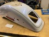 Pearl White Rear Fender Harley Softail Deuce FXSTD Silver pin OEM Factory nice!