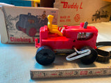 Vtg 1950's Marx Toys Wind Up Climbing Tractor #1312 Driver Minty Orig Box Works!