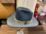 The Rustler Blue Denim Jean Western Cowboy Hat Vintage 7 1/4