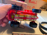 Vtg 1950's Marx Toys Wind Up Climbing Tractor #1312 Driver Minty Orig Box Works!
