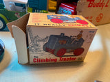 Vtg 1950's Marx Toys Wind Up Climbing Tractor #1312 Driver Minty Orig Box Works!