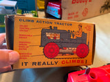 Vtg 1950's Marx Toys Wind Up Climbing Tractor #1312 Driver Minty Orig Box Works!