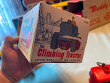 Vtg 1950's Marx Toys Wind Up Climbing Tractor #1312 Driver Minty Orig Box Works!