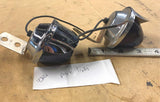 Vtg Truck Marker Lights Blue Lens visors Harley Chopper Custom Bullet Trailer PR