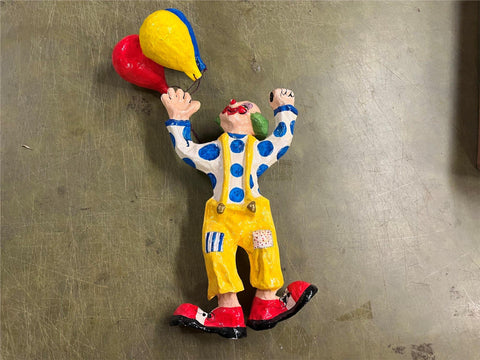 Vintage 1950s Paper Mache Decorative Clown Circus Balloons Large