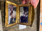 Vtg WW2 Sweetheart Brass Picture case Liet lennox Locket Pocket Wallet Officer!