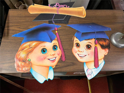 VTG 1981 Made In USA Beistle Co Kindergarten Elementary Graduation Wall Decor