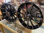 Custom CVO Mag Wheels 5.5x16 3x17 Black Chrome 2009^ Harley Touring FLH Glide